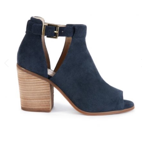Sole Society Shoes - Sole Society So-Ferris Ink Peep Toe Booties 7.5